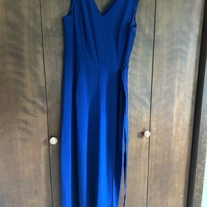 Calvin Klein Blue Sleeveless V-Neck Jumpsuit